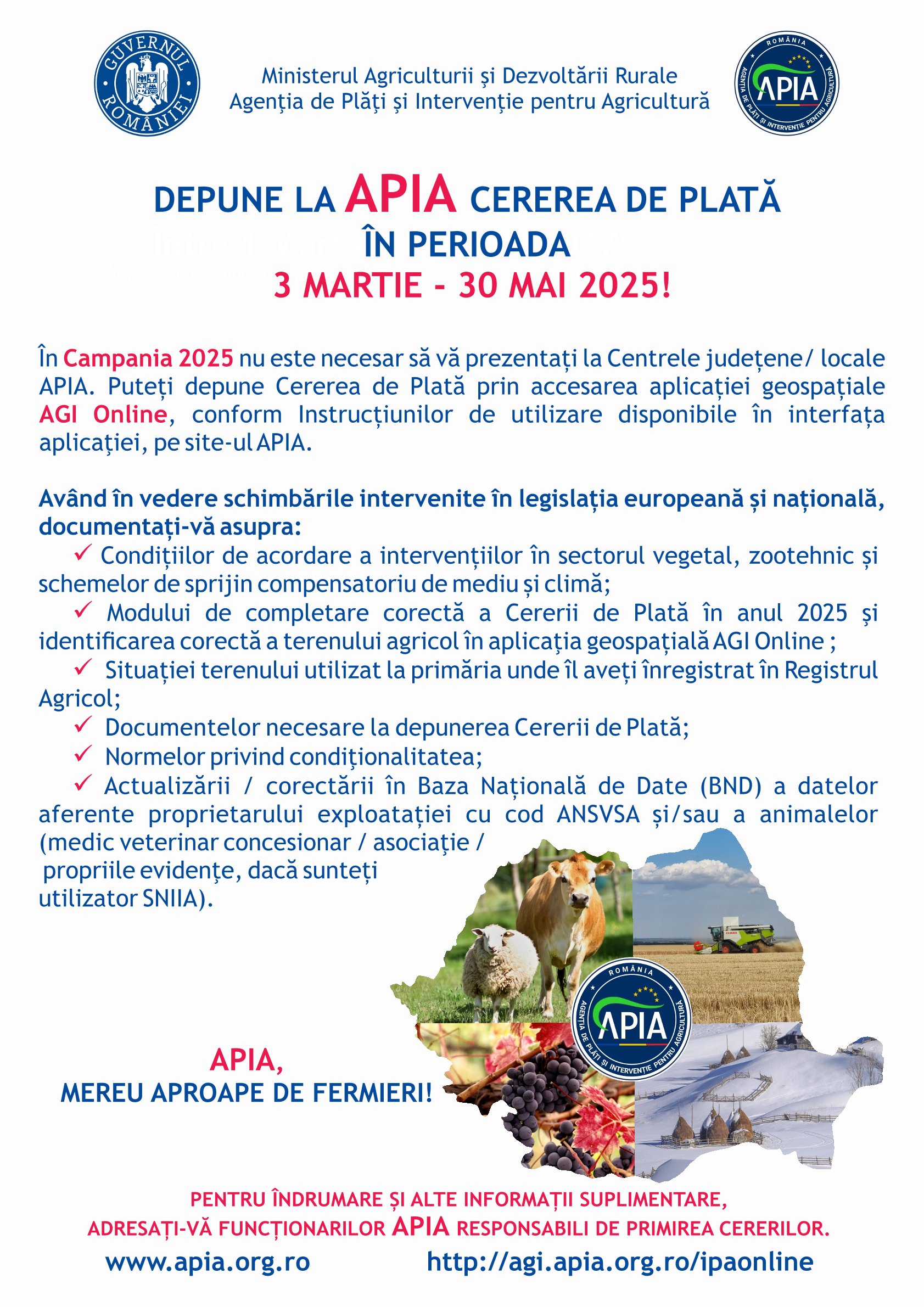 Depunere a Cererii Unice de plată la APIA