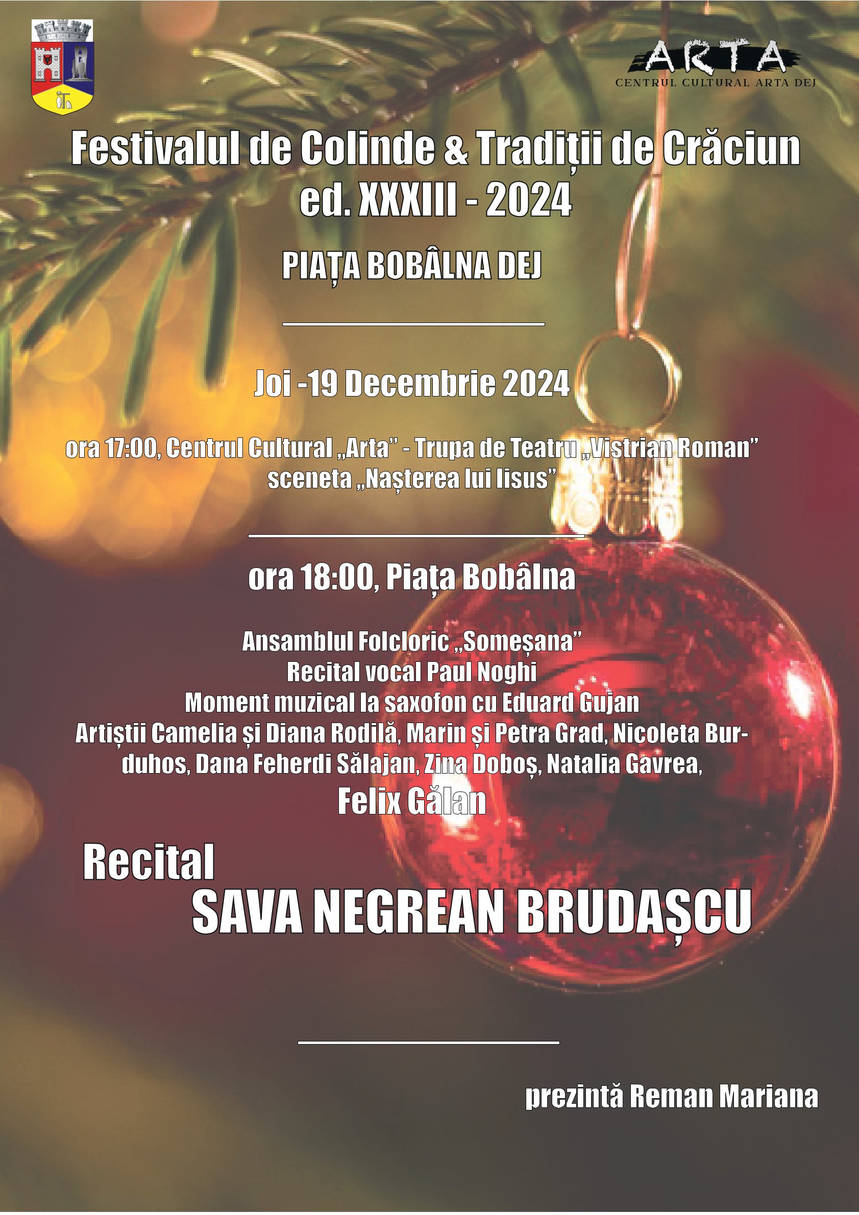 Sava Negrean Brudașcu ne colindă la Dej