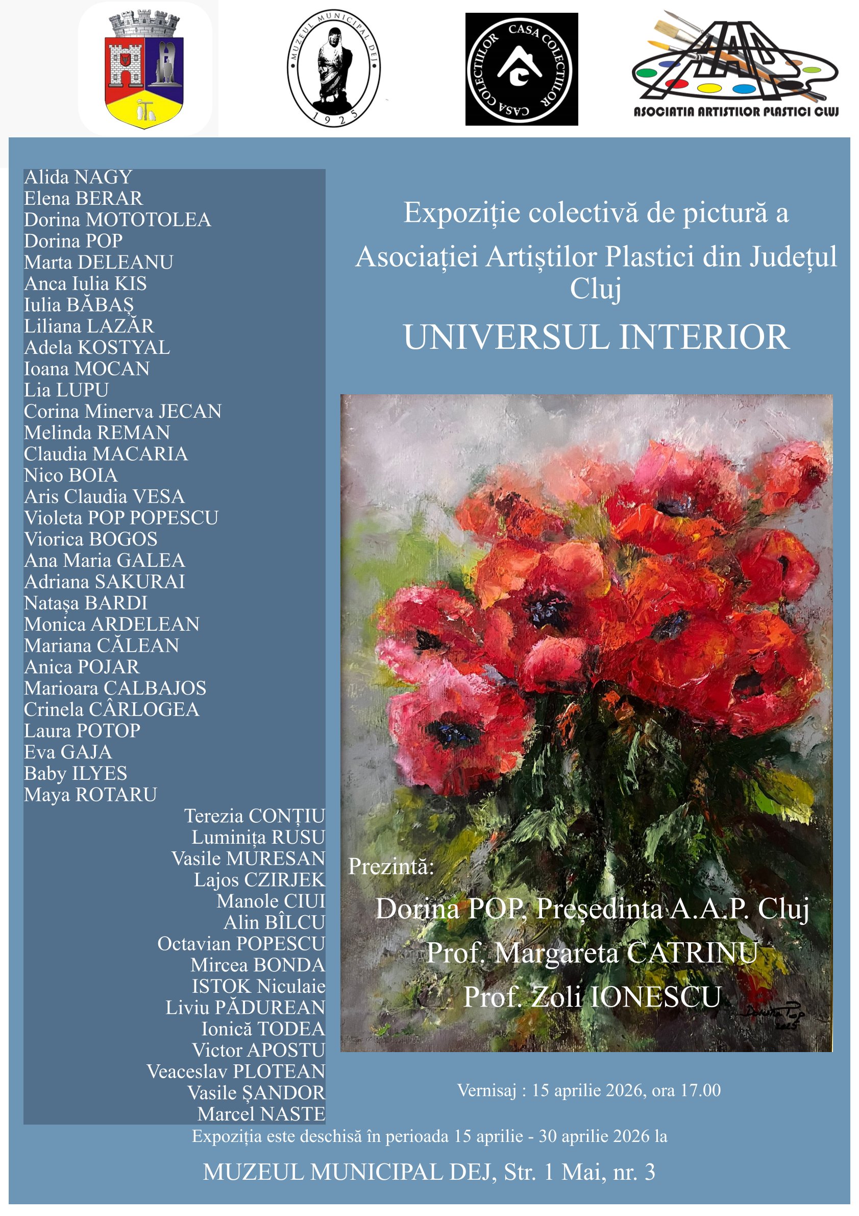 Expoziție Colectivă  ”Universul Interior”, la Muzeul Municipal Dej