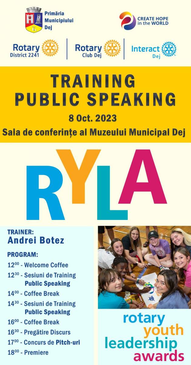 Sesiune de training în Public Speaking pentru adolescenți, la Muzeul Municipal